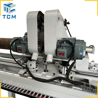 Steel cylinder rod external surface autoamtic polishing machine with dust collector